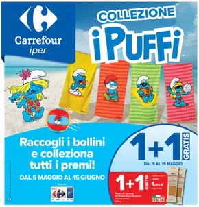 Volantino Carrefour Ipermercati a Lariano | Collezione i puffi  | 5/5/2025 - 15/5/2025