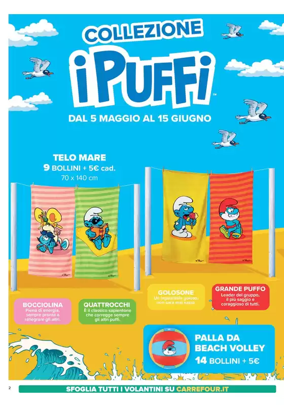 Volantino Carrefour Market a Torino | Collezione i puffi | 5/5/2025 - 15/5/2025
