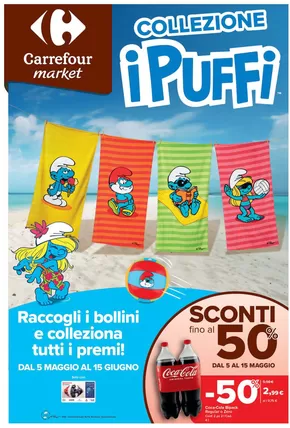 Volantino Carrefour Market a Torino | Collezione i puffi  | 5/5/2025 - 15/5/2025