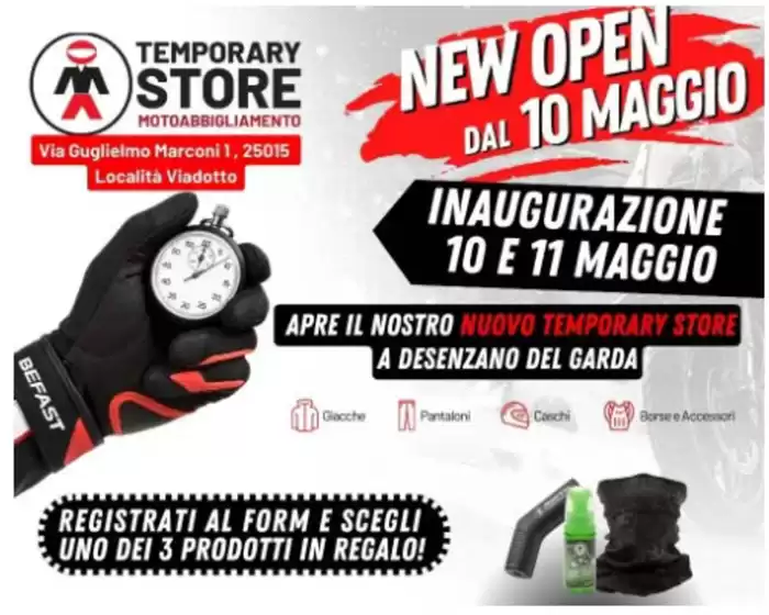 Volantino Motoabbigliamento a Caronno Pertusella | New open | 10/5/2025 - 11/5/2025