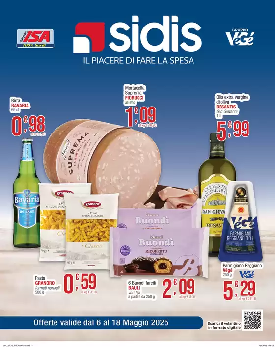 Volantino Sidis a Quartucciu | Il piacere di fare la spesa | 5/5/2025 - 18/5/2025