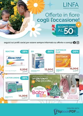 Offerte di Salute e Benessere a Pomigliano d'Arco | Offerte in fiore cogli l'occasione! in Linfa Farmacie | 6/5/2025 - 31/5/2025
