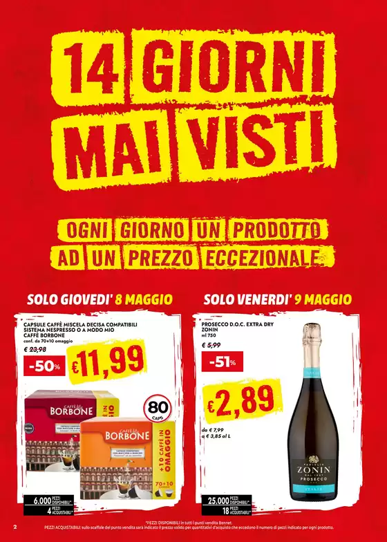 Volantino Bennet a Cornaredo | 14 Giorni Mai Visti | 8/5/2025 - 21/5/2025