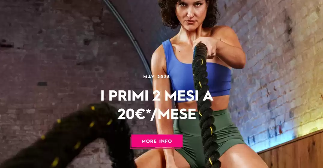 Volantino JOHN REED Fitness | I primi 2 MESI* AL 20€/mese | 6/5/2025 - 31/5/2025