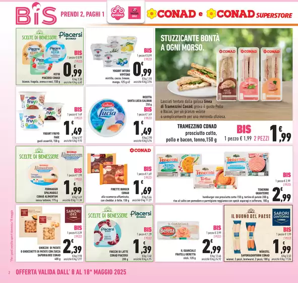 Volantino Conad Superstore a San Vito al Tagliamento | Prendi 2, paghi 1 | 8/5/2025 - 18/5/2025