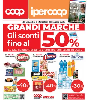 Offerte di Iper e super a Norcia | Grandi marche in Coop | 8/5/2025 - 21/5/2025