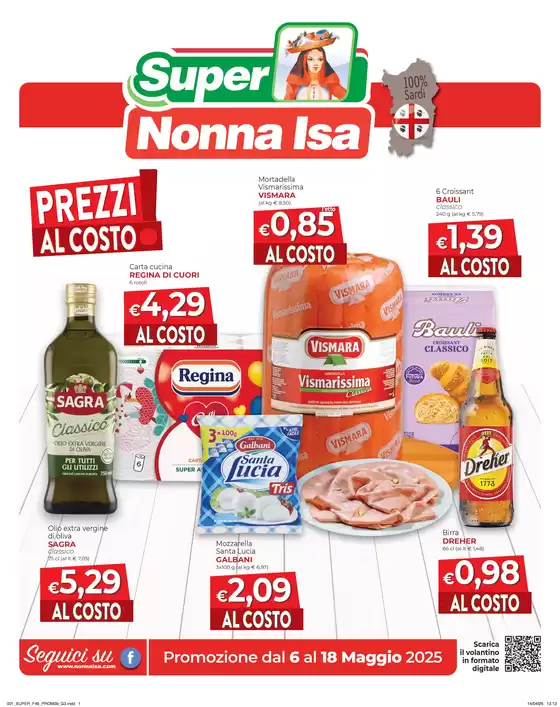 Volantino Nonna Isa a Oristano | Prezzi al costo! | 6/5/2025 - 18/5/2025