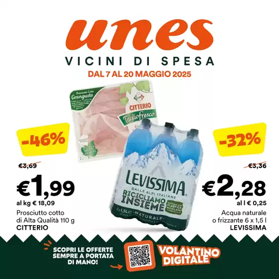Volantino Unes a Borgosesia | Vicini di spesa | 7/5/2025 - 20/5/2025