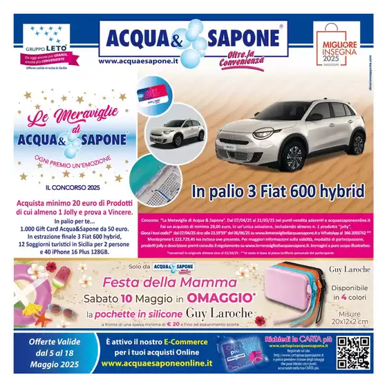 Volantino Acqua & Sapone a Palermo | Festa della Mamma | 6/5/2025 - 18/5/2025