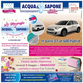 Offerte di Cura casa e corpo a Francofonte | Festa della Mamma in Acqua & Sapone | 6/5/2025 - 18/5/2025