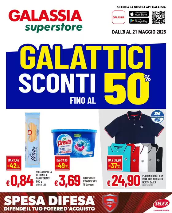 Volantino Galassia | GALATTICI - SCONTI FINO AL 50% | 8/5/2025 - 21/5/2025