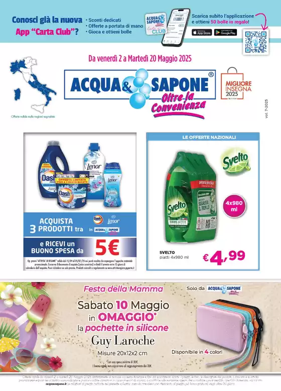 Volantino Acqua & Sapone a Matera | Festa della mamma | 7/5/2025 - 20/5/2025