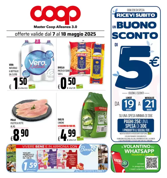 Volantino Coop a Palo del Colle | RICEVI SUBITO UN BUONO SCONTO DI 5€ | 7/5/2025 - 18/5/2025