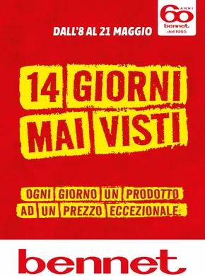Volantino Bennet a Torino | 14 Giorni Mai Visti | 8/5/2025 - 21/5/2025