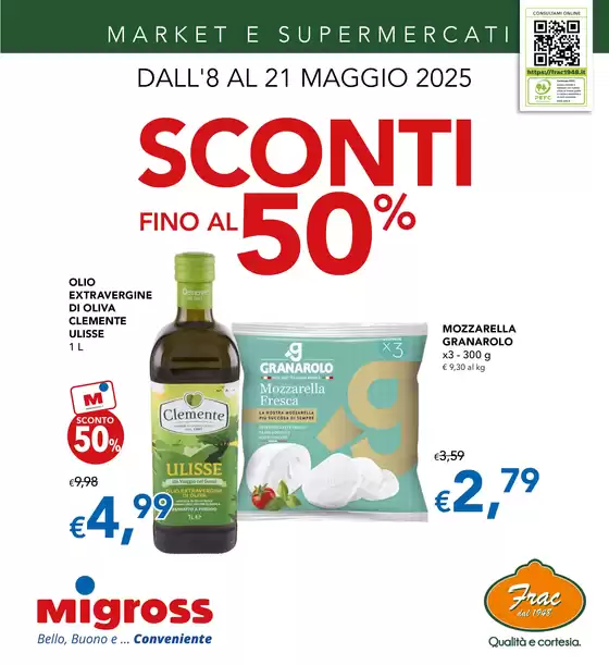 Volantino Migross Supermercati & Market | Sconti fino al 50% | 8/5/2025 - 21/5/2025