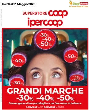 Volantino Ipercoop a Treviso | Grandi marche 30% 40% 50% | 8/5/2025 - 21/5/2025