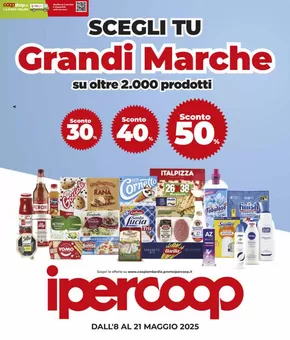 Volantino Ipercoop a Usmate Velate | Grandi marche 30% 40% 50% | 8/5/2025 - 21/5/2025