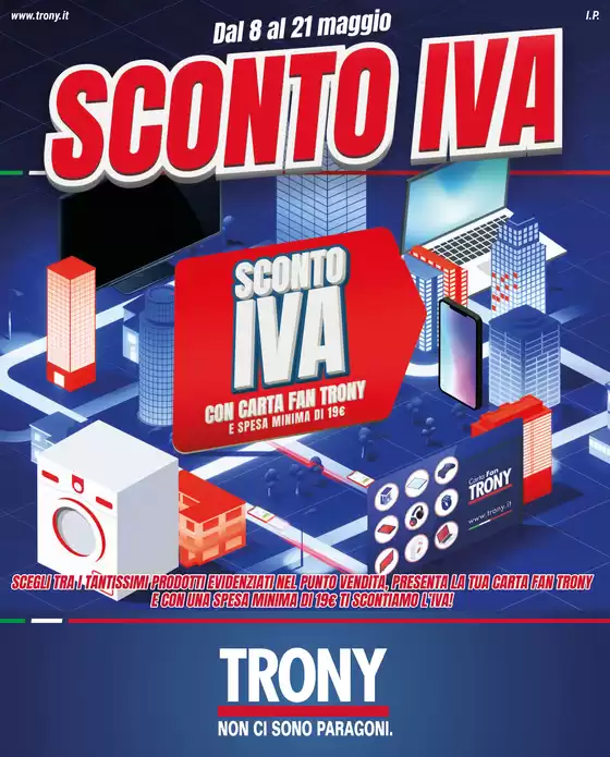 Volantino Trony a Corato | Sconto iva | 8/5/2025 - 21/5/2025