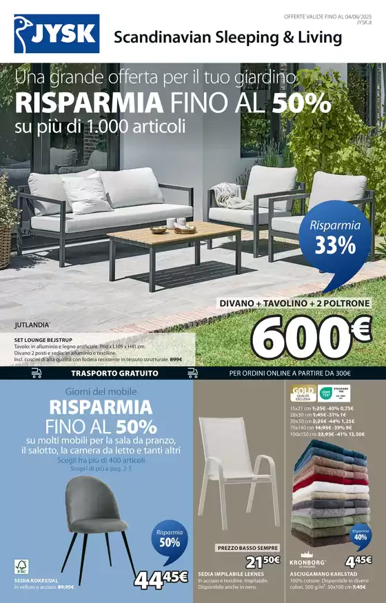 Volantino JYSK a Torri di Quartesolo | Una grande offerta per il tuo giardino | 8/5/2025 - 4/6/2025