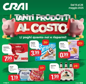 Volantino Crai a Conegliano | Tanti prodotti al costo | 15/5/2025 - 28/5/2025