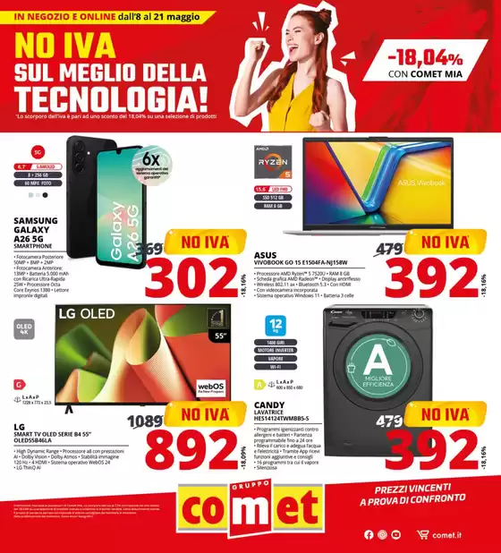 Volantino Comet a Scandicci | No IVA sul meglio della tecnologia! | 8/5/2025 - 21/5/2025
