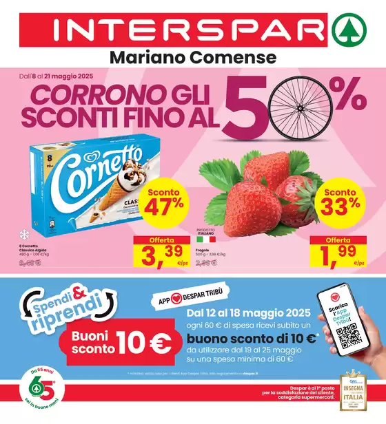 Volantino Interspar a Mariano Comense | CORRONO GLI SCONTI FINO AL 50% | 8/5/2025 - 21/5/2025