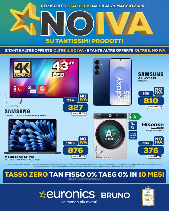 Volantino Euronics a Agrigento | No IVA su tantissimi prodotti! | 8/5/2025 - 21/5/2025