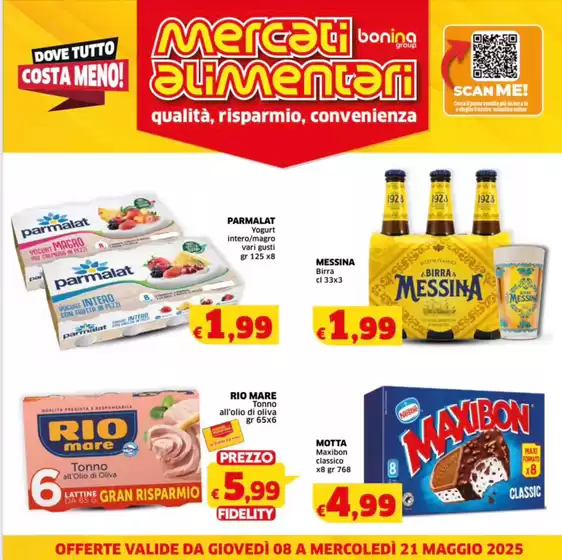 Volantino Mercati Alimentari | Dove tutto costa meno! | 8/5/2025 - 21/5/2025