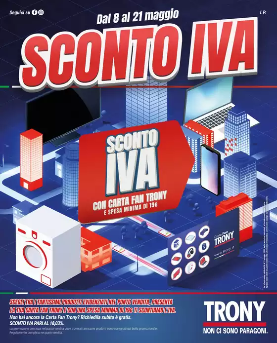 Volantino Trony | Sconto iva | 8/5/2025 - 21/5/2025