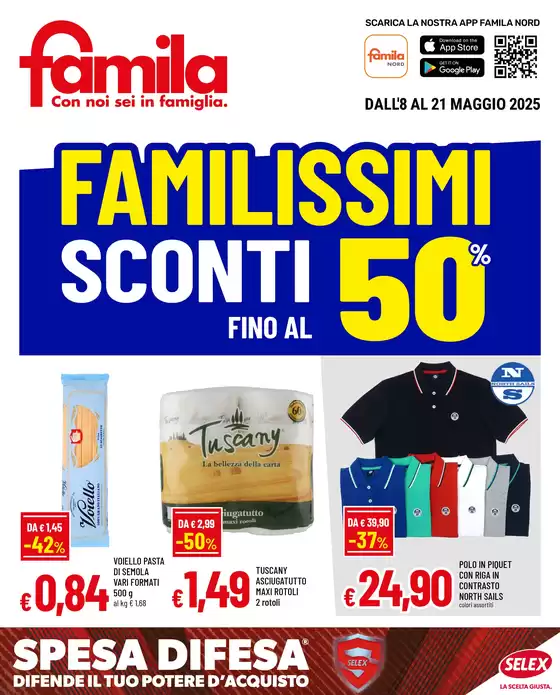 Volantino Famila a Soliera | Sconti fino al 50% | 8/5/2025 - 21/5/2025