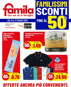 Volantino Famila a Pessano con Bornago | Sconti fino al 50% | 8/5/2025 - 21/5/2025