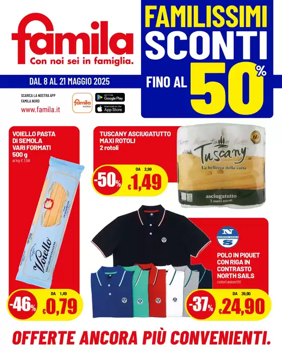 Volantino Famila | Sconti fino al 50% | 8/5/2025 - 21/5/2025