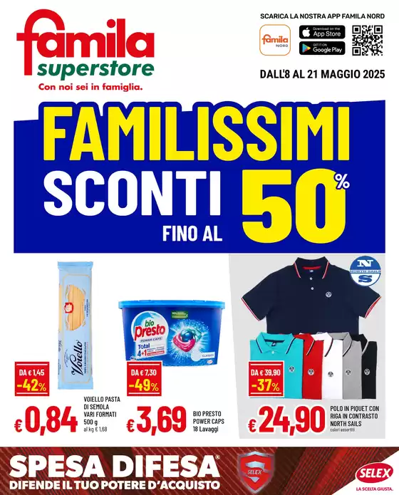 Volantino Famila Superstore a Vercelli | Sconti fino al 50% | 8/5/2025 - 21/5/2025