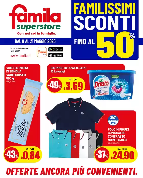 Volantino Famila Superstore a Lonato del Garda | Sconti fino al 50% | 8/5/2025 - 21/5/2025
