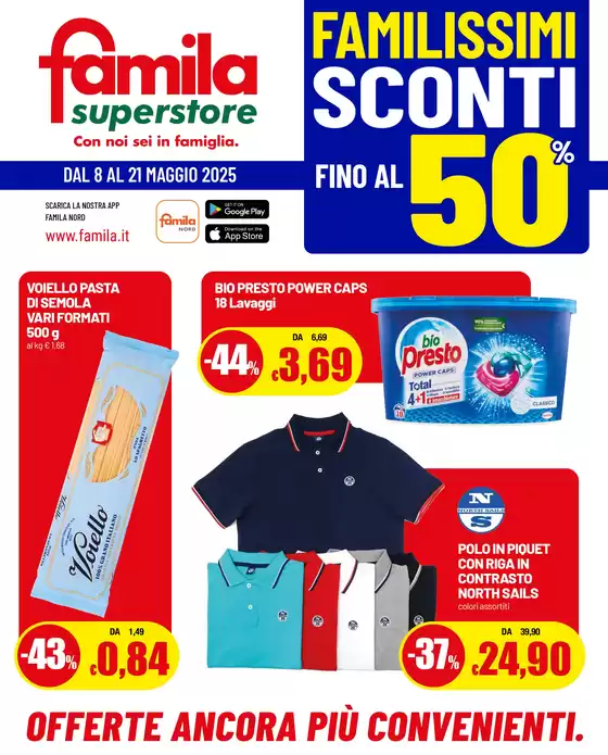 Volantino Famila Superstore | Sconti fino al 50% | 8/5/2025 - 21/5/2025