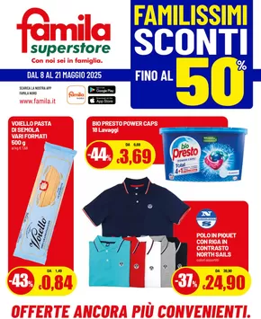 Volantino Famila Superstore a Arsago Seprio | Sconti fino al 50% | 8/5/2025 - 21/5/2025