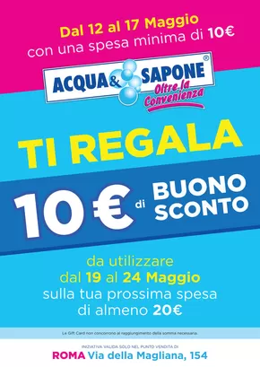 Volantino Acqua & Sapone a Roma | Dal 12 al 17 maggio | 8/5/2025 - 17/5/2025