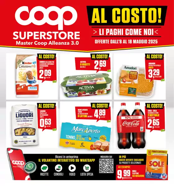 Volantino Superstore Coop a Matera | Al costo! | 8/5/2025 - 18/5/2025