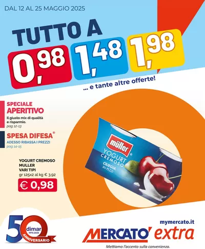 Volantino Mercatò Extra a Lequio Tanaro | Tutto a 0,98, 1,48, 1,98 | 12/5/2025 - 25/5/2025
