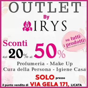 Offerte di Cura casa e corpo a Sciacca | Sconti dal 20% al 50% in Irys | 9/5/2025 - 18/5/2025