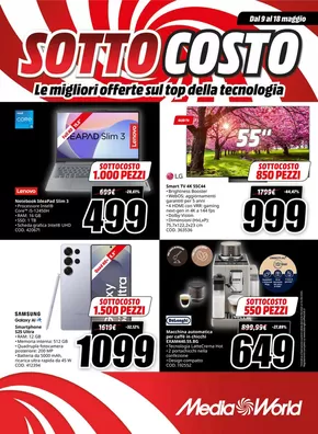 Volantino MediaWorld a Triggiano | Sottocosto | 9/5/2025 - 18/5/2025