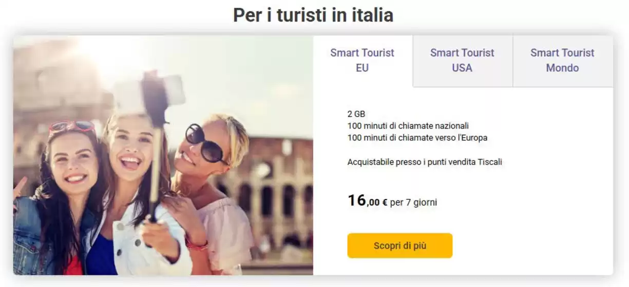 Volantino Tiscali Casa a Roma | Per i turisti in italia | 9/5/2025 - 16/5/2025