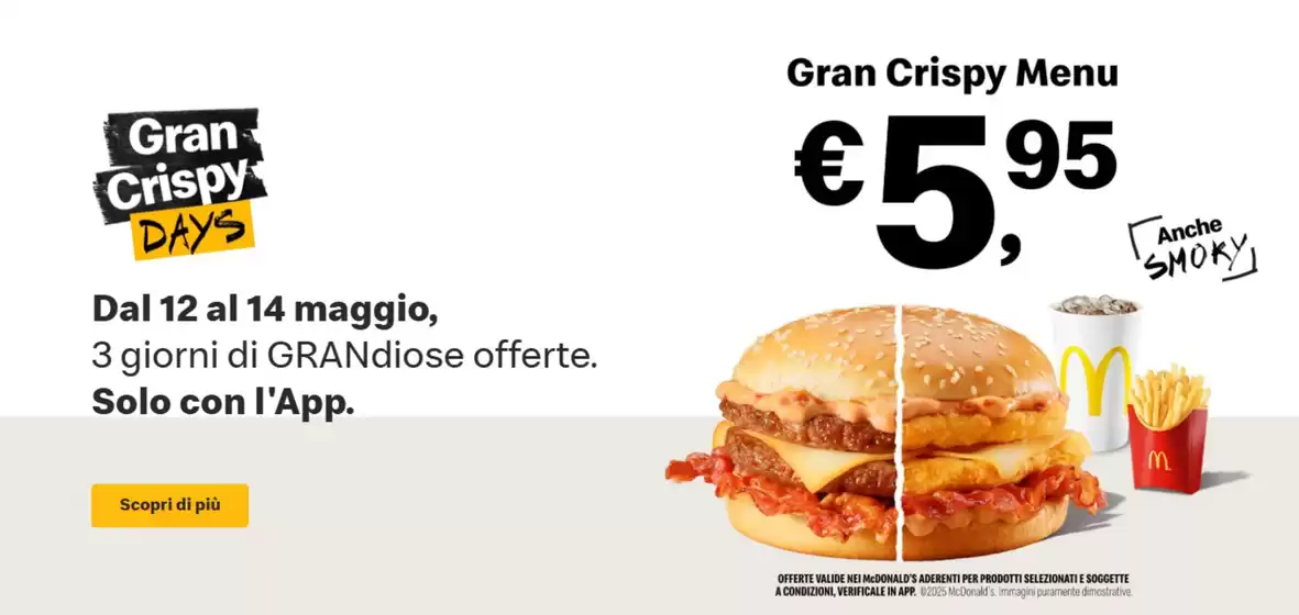 Volantino McDonald's a Cesena | Gran Crispy Days | 12/5/2025 - 14/5/2025