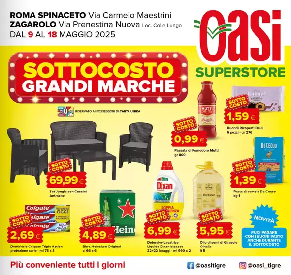 Volantino Oasi | Sottocosto | 9/5/2025 - 18/5/2025