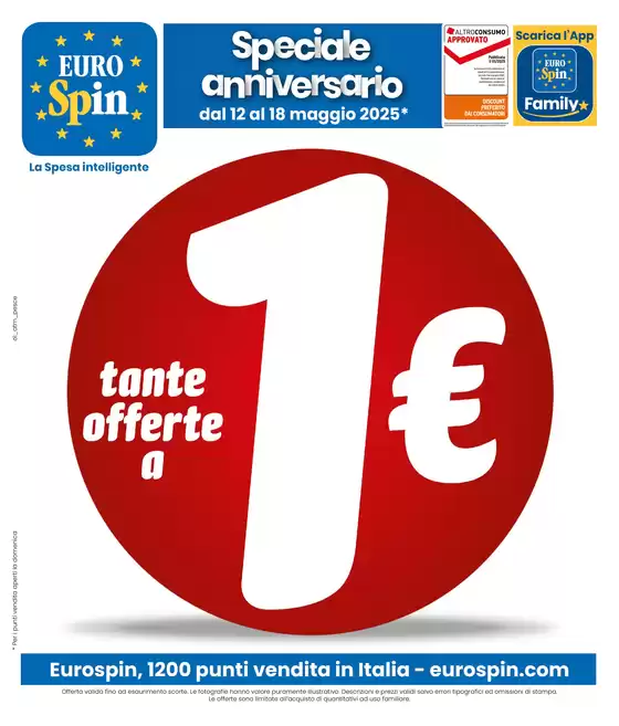 Volantino Eurospin | Tante offerte a 1€ | 12/5/2025 - 18/5/2025