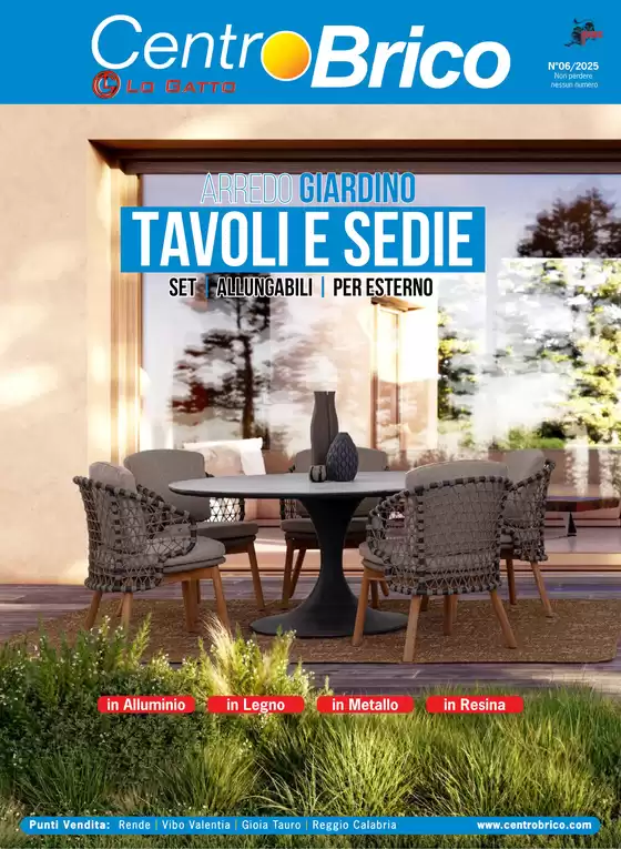 Volantino Centro Brico a Pizzo | Tavoli e Sedie Giardino 2025 | 9/5/2025 - 31/12/2025