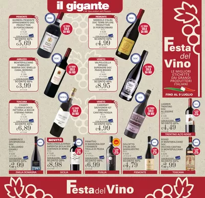Offerte di Iper e super a Manta | Festa del vino in Il Gigante | 15/5/2025 - 9/7/2025