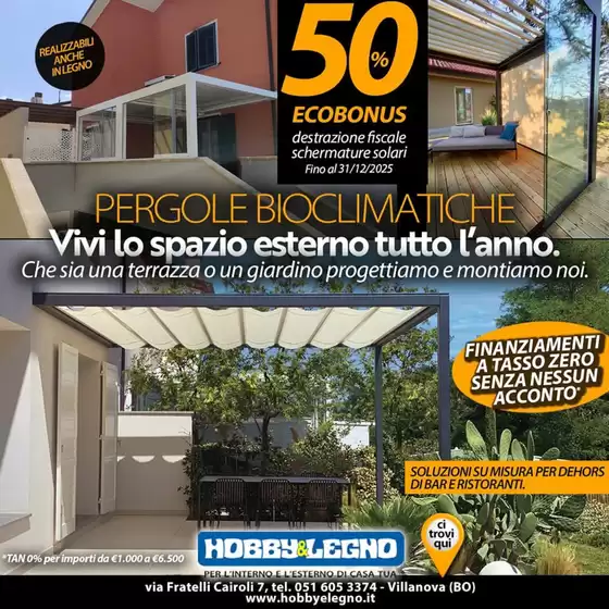 Volantino Hobby & Legno a Castenaso | Vivi lo spazio esterno tutto l'anno | 12/5/2025 - 31/12/2025