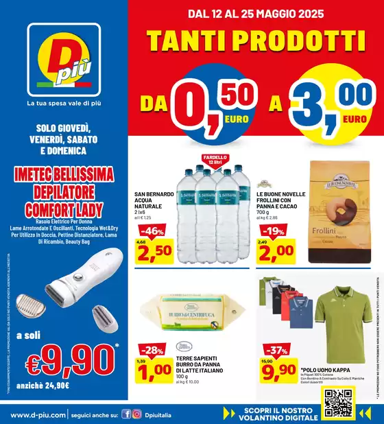 Volantino Dpiu a Lido degli Scacchi | Tanti prodotti da 0.50 euro a 3.00 euro | 12/5/2025 - 25/5/2025