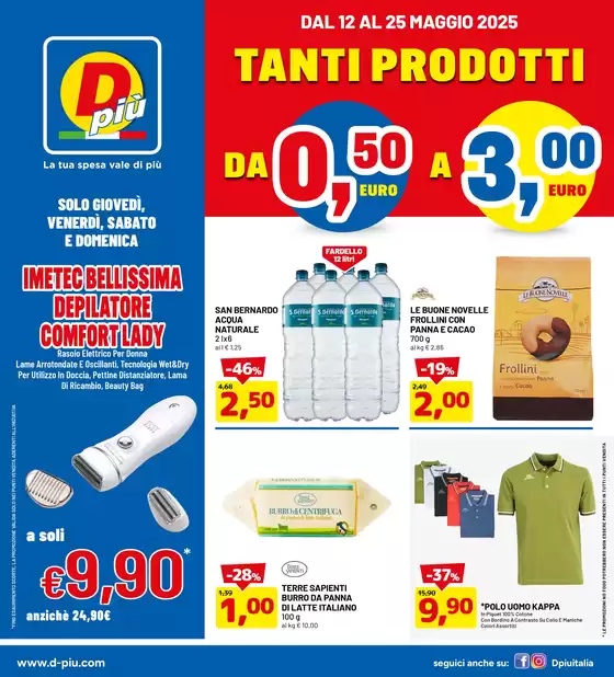 Volantino Dpiu a Torino | Tanti prodotti da 0.50 euro a 3.00 euro | 12/5/2025 - 25/5/2025